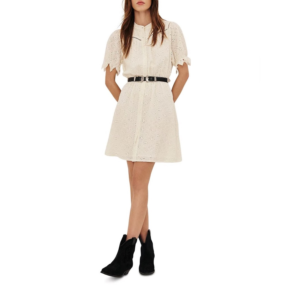 BA&SH Beky Eyelet Mini Dress Size 2